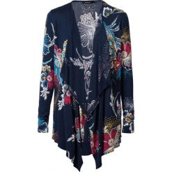 Desigual kardigan damski Jers Nerea M ciemny niebieski. Niebieskie swetry damskie Desigual, m, bez wzorów, z materiału. W wyprzedaży za 244,00 zł.