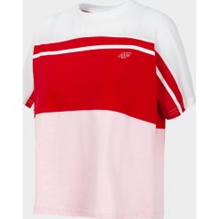 T-Shirt damski TSD413 - czerwony. Czerwone t-shirty damskie 4f, bez wzorów, z bawełny, bez kołnierzyka. W wyprzedaży za 39,99 zł.