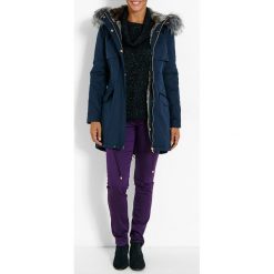 Parka w kolorze granatowym. Niebieskie parki damskie Jacqueline Riu, bez wzorów, bez kaptura. W wyprzedaży za 219,95 zł.