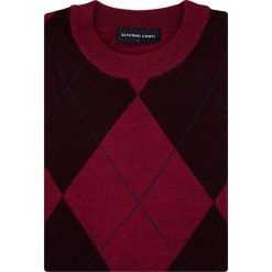 Sweter PIETRO SWTR000322. Czerwone swetry męskie Giacomo Conti, m, bez wzorów, z wełny, klasyczne, z klasycznym kołnierzykiem, bez kaptura. Za 229,00 zł.