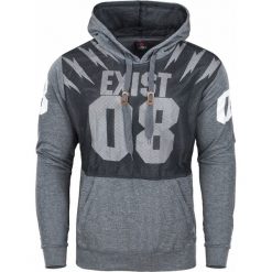 Bluza męska kangurka grafitowa Recea. Szare bluzy męskie Recea, m, bez wzorów, z bawełny, z kapturem, bez rękawów, z kapturem. Za 61,99 zł.