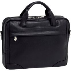 Torba MCKLEIN Bronzeville 15.6 cali Czarny. Czarne plecaki męskie Mcklein, w paski, z materiału, biznesowe. Za 773,99 zł.