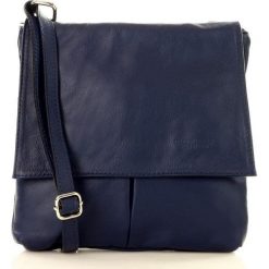 Listonoszka damska skórzana granatowa bezos. Czarne listonoszki damskie GENUINE LEATHER, na spotkanie biznesowe, w paski, ze skóry, sportowe, na ramię, bez dodatków. W wyprzedaży za 199,00 zł.