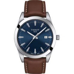TISSOT RABAT ZEGAREK Gentleman T127.410.16.041.00. Szare, analogowe zegarki męskie TISSOT, srebrne. W wyprzedaży za 1452,00 zł.