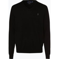 Polo Ralph Lauren - Sweter męski – Slim Fit, czarny. Czarne swetry męskie Polo Ralph Lauren, s, bez wzorów, z bawełny, eleganckie, polo, bez kaptura. Za 589,95 zł.