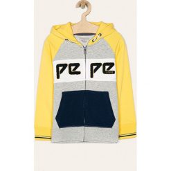 Pepe Jeans - Bluza dziecięca Charles 128-178/180 cm. Żółte bluzy chłopięce Pepe Jeans, z aplikacjami, z elastanu, bez rękawów, z kapturem. Za 279,90 zł.