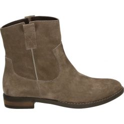 Botki - 36090S7 GREY. Szare botki damskie na zamek Venezia, ze skóry. Za 349,00 zł.