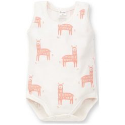Pinokio Body Dziecięce Happy Llama 74 Białe. Białe body niemowlęce Pinokio, z nadrukiem, z bawełny, bez rękawów. Za 35,00 zł.