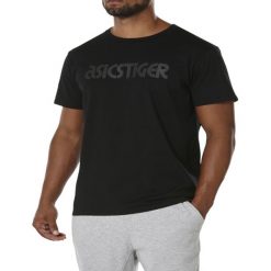 Asics Logo Tee A16068-0090. Czarne t-shirty męskie marki Asics, s, bez wzorów, z bawełny, bez kołnierzyka. W wyprzedaży za 89,99 zł.