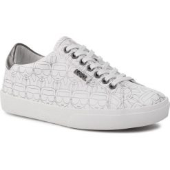 Sneakersy KARL LAGERFELD - KL60121 White Lthr W/Silver. Białe półbuty damskie KARL LAGERFELD, ze skóry. Za 839,00 zł.