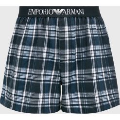 Emporio Armani - Bokserki. Niebieskie bokserki męskie marki Emporio Armani, bez wzorów, z elastanu. Za 169,90 zł.