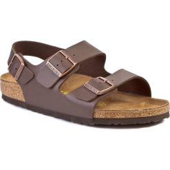 Sandały BIRKENSTOCK - Milano 034701 Brązowy. Pomarańczowe klapki męskie Birkenstock, ze skóry ekologicznej, bez zapięcia. Za 289,00 zł.