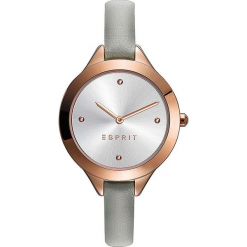 Zegarek kwarcowy w kolorze szaro-różowozłotym. Szare, analogowe zegarki damskie Esprit Watches, ze stali. W wyprzedaży za 227,95 zł.