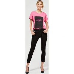Jeansy skinny z guzikami. Czarne jeansy damskie Moodo, xl. Za 119,99 zł.