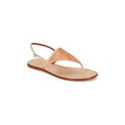 Sandały Missoni XM032. Żółte sandały damskie Missoni, bez wzorów, bez obcasa, bez zapięcia. Za 983,20 zł.