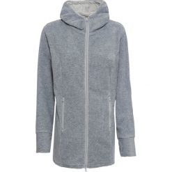 Bluza rozpinana z polaru bonprix jasnoszary melanż. Szare bluzy damskie bonprix, bez wzorów, z polaru, bez rękawów, bez kaptura. Za 89,99 zł.