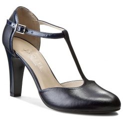 Creepersy damskie: Półbuty KOTYL - 5879 Granat Tosca/Granat Lakier