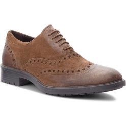 Półbuty GEOX - U Kapsian A U743PA 00023 C6027 Ebony. Brązowe derby męskie Geox, z materiału. W wyprzedaży za 289,00 zł.