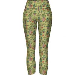Legginsy we wzory: Legginsy w kolorze zielonym