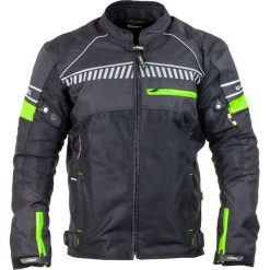 Kurtki męskie: W-TEC Męska kurtka motocyklowa Meltsch NF-2301 Kolor czarno-zielony neonowy r. WXL (15147-WXL)