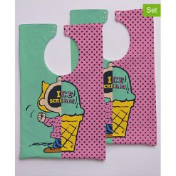 Śliniaki: Ślinaczki (2 szt.) „Ice Cream” z kolorowym wzorem – 37 x 24 cm
