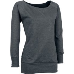 Bluzy rozpinane damskie: Urban Classics Ladies Wideneck Crewneck Bluza damska ciemnoszary