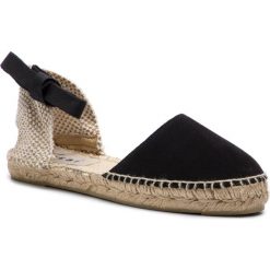 Espadryle MANEBI - Flat Valenciana K 1.0 P0 Black Suede. Czarne espadryle damskie Manebi, bez wzorów, ze skóry, bez obcasa. W wyprzedaży za 279,00 zł.