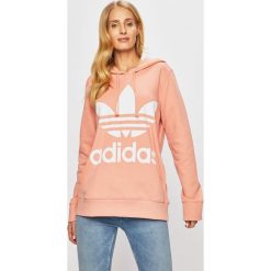 Adidas Originals - Bluza. Różowe bluzy damskie adidas Originals, s, z nadrukiem, z elastanu, bez rękawów, z kapturem. Za 279,90 zł.