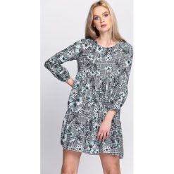 Szaro-Niebieska Sukienka Multiple. Niebieskie sukienki hiszpanki Born2be, na lato, m, mini. Za 59,99 zł.