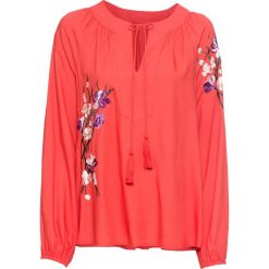 Tunika z haftem bonprix czerwony. Czerwone tuniki damskie na lato bonprix, z haftami. Za 79,99 zł.