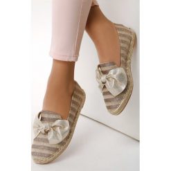 Beżowe Espadryle Sport. Brązowe buty sportowe damskie Born2be, z aplikacjami, sportowe. Za 69,99 zł.