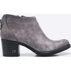 Carinii - Botki. Szare buty zimowe damskie marki Carinii, z materiału. W wyprzedaży za 299,90 zł.