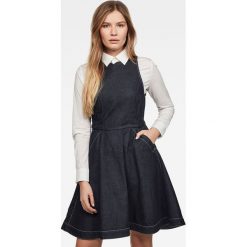 G-Star Raw - Sukienka 8197. Czarne sukienki damskie G-Star RAW, na co dzień, s, bez wzorów, z bawełny, retro, z okrągłym kołnierzem, bez rękawów, mini, rozkloszowane. W wyprzedaży za 359,90 zł.