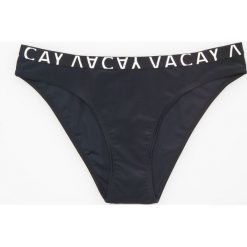 Stroje dwuczęściowe damskie: Dół od bikini z ozdobną taśmą – Czarny