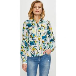 Trussardi Jeans - Koszula. Szare bluzki damskie Trussardi Jeans, bez wzorów, z poliesteru, casualowe, z włoskim kołnierzykiem, z długim rękawem. W wyprzedaży za 639,90 zł.