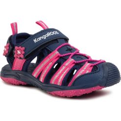 Sandały KANGAROOS - Sonata 18492 000 4204 Dk Navy/Daisy Pink. Różowe sandały dziewczęce KangaROOS, z tworzywa sztucznego, bez zapięcia. W wyprzedaży za 109,00 zł.