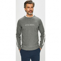 Diesel - Bluza. Szare bluzy męskie Diesel, s, z nadrukiem, z bawełny, z okrągłym kołnierzem, bez rękawów, bez kaptura. W wyprzedaży za 199,90 zł.