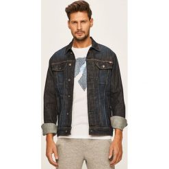 Mustang - Kurtka jeansowa. Niebieskie płaszcze męskie Mustang, s, bez wzorów, z elastanu, krótkie, bez kaptura. Za 299,90 zł.
