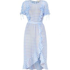 For Love & Lemons DOROTHY RUFFLE Sukienka letnia blue gingham. Niebieskie sukienki damskie letnie marki For Love & Lemons, l, z poliesteru. Za 899,00 zł.