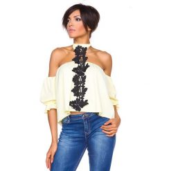 T-shirty damskie: Koszulka „Honolulu” w kolorze jasnożółtym
