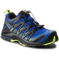 Buty SALOMON - Xa Pro 3D Gtx GORE-TEX 404721 28 V0 Mazarine Blue Wil/Black/Lime Green. Niebieskie buty sportowe męskie Salomon, ze skóry ekologicznej, na sznurówki, do biegania, gore-tex. W wyprzedaży za 559,00 zł.