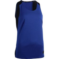 Koszulka Do Gry W Koszykówkę Damska Niebiesko- Czarna T500. Niebieskie bluzki damskie TARMAK, s, bez wzorów, z poliesteru, bez kołnierzyka, bez rękawów. Za 39,99 zł.