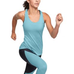 Under Armour HeatGear® Armour Racer Podkoszulek Niebieski. Niebieskie podkoszulki damskie Under Armour, xs, bez wzorów, z elastanu, bez rękawów. Za 128,95 zł.