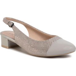 Sandały CAPRICE - 9-29501-24 Lt Grey Comb 208. Szare klapki damskie Caprice, bez wzorów, ze skóry, bez obcasa, na obcasie. W wyprzedaży za 189,00 zł.