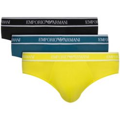 Komplet 3 par slipów Emporio Armani Underwear 111734 0P717 08960. Slipy męskie Emporio Armani Underwear, s, bez wzorów, z elastanu. W wyprzedaży za 149,00 zł.