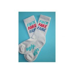 UGLY Skarpetki UGLY FFF BLUE. Niebieskie skarpetki damskie marki Ugly, z bawełny. Za 29,00 zł.