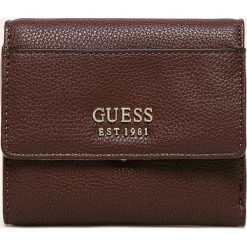 Guess Jeans - Portfel. Pomarańczowe portfele damskie Guess Jeans, z aplikacjami, z poliesteru. W wyprzedaży za 179,90 zł.