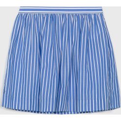 Polo Ralph Lauren - Spódnica dziecięca 128-176 cm. Niebieskie spódniczki dziewczęce Polo Ralph Lauren, bez wzorów, z bawełny, midi, rozkloszowane. W wyprzedaży za 179,90 zł.
