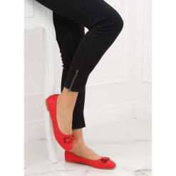Baleriny damskie czerwone X-3 ROJO. Czerwone baleriny damskie obuwie damskie, bez wzorów, z zamszu, bez obcasa. Za 57,38 zł.