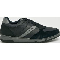 Geox - Buty. Niebieskie buty sportowe męskie marki Geox, z materiału, na sznurówki. W wyprzedaży za 239,90 zł.